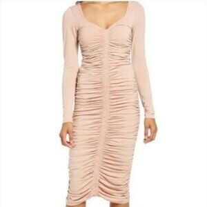 Rachel Parcell Nude Ruched Dress